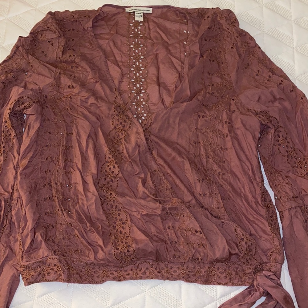 American Eagle, Eyelet Detail Blouse